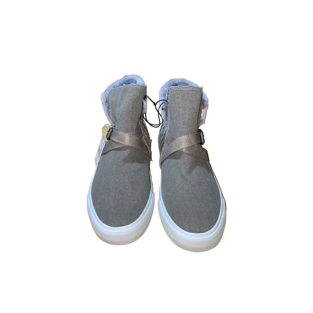 NOT AVAILABLE Blowfish Women’s Mojie Mid Top Sneaker Bootie,Faux Fur Trim Size 6